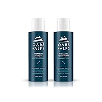 Oars + Alps Men's Sulfate Free Hair Shampoo and Conditioner Set, Infused with Kelp and Algae Extracts, Fresh Ocean Splash, Travel Size 3.4oz Each