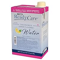 Lyons ReadyCare Thickened Lemon Flavored Water for Dysphagia & Swallowing Difficulty - Nectar Consistency, Level 2 Mildly Thick - 46 fl oz (6 Pack)