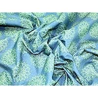 Camelot Fabrics Mandala Printed Soft Craft Felt Teal - per metre