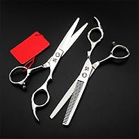 Hair Cutting Scissors Kit, Professional Barber Scissors, 6.0 Inch Hairdressing Shears Set, Thinning Shears, Flat Shears, for Barber, Salon, Home