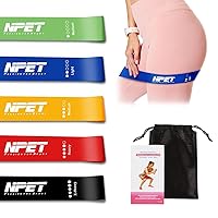 NPET Resistance Loop Bands, Resistance Exercise Bands for Home Fitness, Stretching, Physical Therapy, Strength Training, Workout Bands