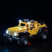 RC LED Light Kit for Lego Technic Jeep Wrangler 42122, Lighting Kit Compatible with Lego 42122 (Not Include Building Block Set) (Classic Version)