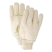 T83 MultiMaster Cotton Clute Pattern Canvas Glove with Knit Wrist Cuff, Work, Men Size, Natural (Case of 12)