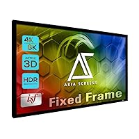Akia Screens Fixed Frame Projector Screen 135 inch 16:9 8K 4K Ultra HD 3D Ready Wall Mount CINEWHITE UHD-B 135 Projection Screen for Indoor Movie Video Home Theater Cinema Office AK-FF135WH2