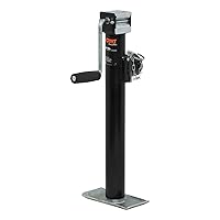 CURT 28324 Weld-On Pipe-Mount Swivel Trailer Jack, 2,000 lbs. 15 Inches Vertical Travel, CARBIDE BLACK POWDER COAT