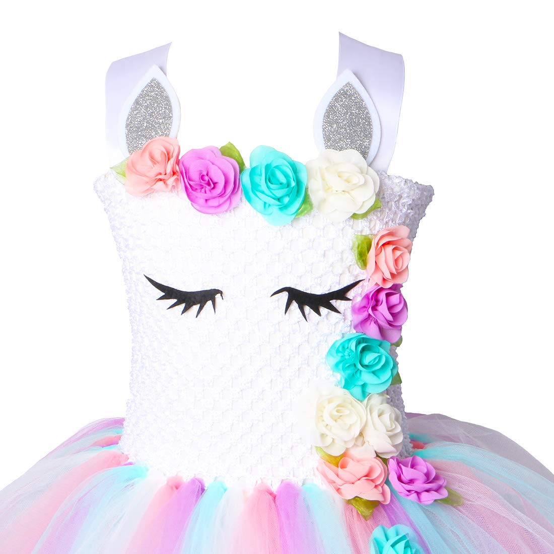 HJTT Pastel Unicorn Tutu Dress for Girls Kids Birthday Party Unicorn Costume Outfit