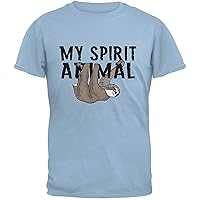 Sloth My Spirit Animal Light Blue Adult T-Shirt