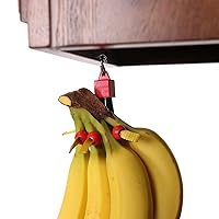 Banana Bungee Red Bananas Hook Holder, Made in USA; Multiple Bunches or Single Banana Hanger