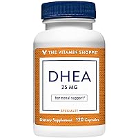 The Vitamin Shoppe DHEA 25MG, Hormonal and Healthy Aging Support for Both Men & Women, Once Daily (120 Capsules)