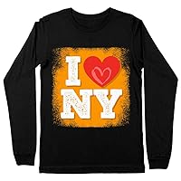 I Love New York Long Sleeve T-Shirt - Heart T-Shirt - Art Long Sleeve Tee Shirt
