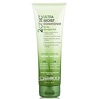 2chic Ultra-Moist Conditioner - Avocado & Olive Oil, Creamy Hydration Formula, Enriched with Aloe Vera, Shea Butter, Botanical Extracts, No Parabens, Color Safe - 8.5 fl oz