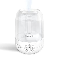 Honeywell Ultra Comfort Cool Mist Humidifier, White Cool Mist Humidifier for Bedroom, Room or Office. Easy to use, ultra-quiet operation for kids or baby humidifier, HUL545W