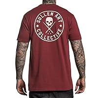 Sullen Men's Ever Premium Short Sleeve T Shirt (Burgundy, L)