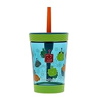 Contigo Kids Spill-Proof 14oz Tumbler with Straw and BPA-Free Plastic, Fits Most Cup Holders and Dishwasher Safe, Juniper Matcha Friend Bots