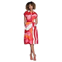 Maggy London Versatile Short Sleeve Collared A-line Wedding Guest Dresses for Women