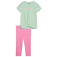 PUMA Girls Short Sleeve T-shirt & Capri Legging Set