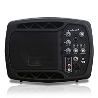 Pyle Portable Bluetooth PA Speaker System - 2-Way Full Range Stereo Sound, 120V/200W Max Power Output, Class D Type Amp, 5