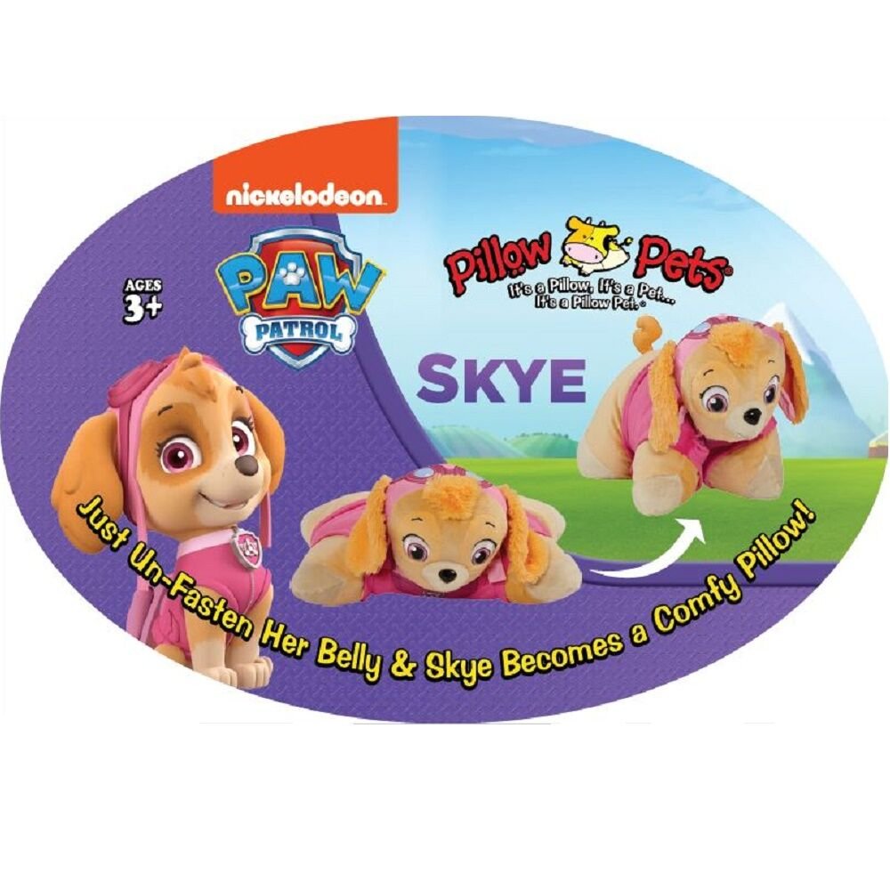 Pillow Pets Paw Patrol Skye Stuffed Animal-16” Nickelodeon Plush Toy, 1 Count (Pack of 1)