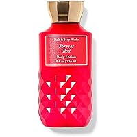 Bath & Body Works Forever Red Super Smooth Body Lotion Set Gift For Women 8 Oz (Forever Red) Packaging Varies