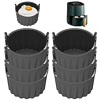 Ramekins for Air Fryer 6Pcs Silicone Air Fryer Egg Mould 2.8'' Reusable Air Fryer Egg Poacher Non Stick Cupcake Muffin Cups for Microwave Oven Safe Kitchen Supplies