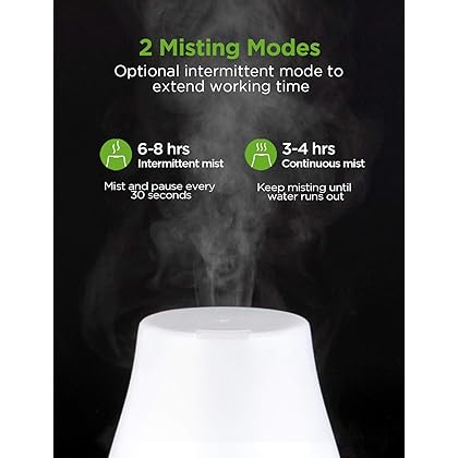 InnoGear 100ml Portable Oil Diffuser & 400ml Aromatherpy Diffuser with 10 Essential Oils Set, with Adjustable Mist 7 Color Lights Waterless Auto Off for Home Office Room, Pack of 2
