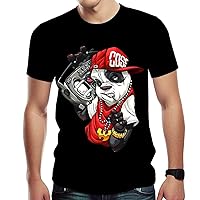Mens Hip Hop Tshirt 90 Hipster Clothing Casual Urban Street Graffiti Print T-Shirt