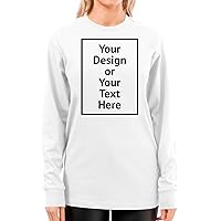 Personalized Long Sleeve Tee LS15009 Your Own Text Photo - Long Sleeve for Women Men Custom Gifts Front/Back Print