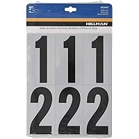 Hillman 843445 Reflective Adhesive Mailbox Number Pack, 3