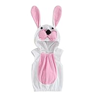 Toddler Bunny Costume Baby Boy Girl Cute Rabbit Hooded Vest Top Infant Easter Clothes