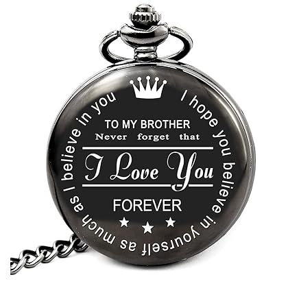 levonta Brother Birthday Gifts from Sister or Brother, to My Brother Pocket Watch, Brother Gifts Ideas for Christmas Graduation (to Brother Roman)