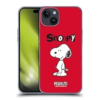 Head Case Designs Officially Licensed Peanuts Snoopy Characters Soft Gel Case Compatible with Apple iPhone 15 Plus