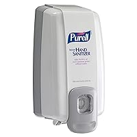 PURELL NXT Push-Style SPACE SAVER Sanitizer Dispenser, Dove Grey, for 1000 mL PURELL NXT Sanitizer Gel Refills (Pack of 1) - 2120-06