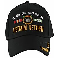 New! All GAVE Some, 58479 GAVE All Vietnam Veteran Ball Cap HAT Black
