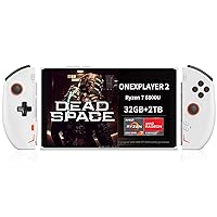 XAMMUE OneXPlayer 2 [AMD Ryzen 7 6800U] 8.4 Inches 5 in 1 Handheld PC Video Game Console One X Player 2 Portable Win 11 Home OS Laptop 2560x1600 Mini Pocket Tablet PC (White, AMD R7 6800U-32GB+2TB)