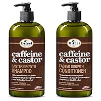 Difeel 2-PC Caffeine & Castor Shampoo & Conditioner for Faster Hair Growth 33.8 oz. - 2PC Shampoo & Conditioner Set