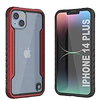 Punkcase Designed for iPhone 14 Plus [Armor Stealth Series] Protective Military Grade Cover W/Aluminum Frame [Clear Back] Ultimate Drop Protection for iPhone 14 Plus (6.7
