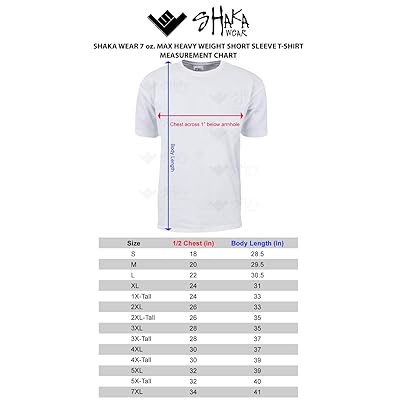 Shaka Wear Men's T Shirt – 2 Pack 7 oz Max Heavyweight Cotton