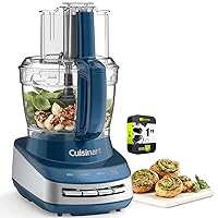 Cuisinart FP-130MB Core Custom 13-Cup Multifunctional Food Processor Marine Blue Bundle with 1 YR CPS Enhanced Protection Pack