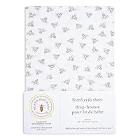 Burt's Bees Baby - Fitted Crib Sheet, Girls Boys & Unisex 100% Organic Cotton Crib Sheet for Standard Crib & Toddler Mattresses