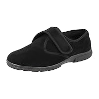 Men's 6V Fit Touch Strap Traditional Shoes in Black, Sizes 6 to 12