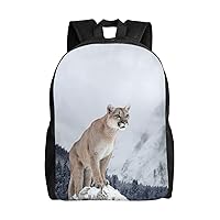 Snow Leopard Mountain Backpack Waterproof Lightweight Laptop Backpack Large Capacity Travel Daypack For Women Men