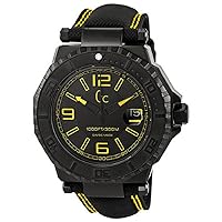 Guess GC-3 Black Dial Yellow Accents Unisex Watch X79014G2S