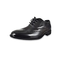 Collection Boys' Lace Up Dress Shoes (Sizes 5-10) - Black, 5 Youth