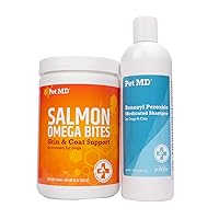 Pet MD Benzoyl Peroxide Shampoo & Pet MD Salmon Omega Bites