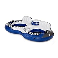 Intex River Run 2 Person Inflatable Pool Floating Water Lounge Tube Raft Float with Cooler and Repair Kit for Pool, Lake and Ocean