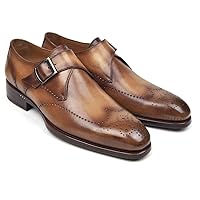 Paul Parkman Wingtip Single Monkstraps Brown & Camel (ID#98F54-BRW)