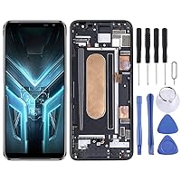 OLED LCD Screen for ASUS ROG Phone 3 ZS661KS I003DD Digitizer Full Assembly with Frame（Black