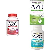 AZO Cranberry Pro Softgels (100 Count) +Urinary Tract Infection (UTI) Test Strips (3 Count) + D-Mannose for Urinary Tract Health (120 Count)