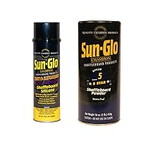 Sun-Glo Silicone Shuffleboard Spray (12 oz.) & #5 Speed Shuffleboard Wax (16 oz.) Combo