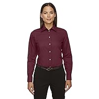 Ladies Crown Collection Solid Broadcloth, Burgundy, XX-Large